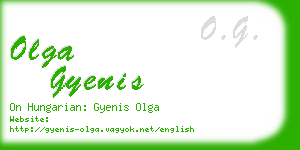 olga gyenis business card